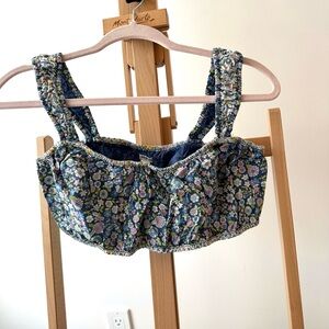 Urban Outfitters Floral Bandeau - Blue and Green